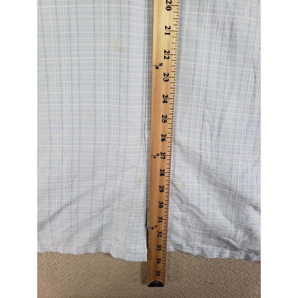 Campia Moda Shirt Mens 2XLT XXL Tall Blue Plaid Rayon Short Sleeve Pocket Button - Picture 6 of 11